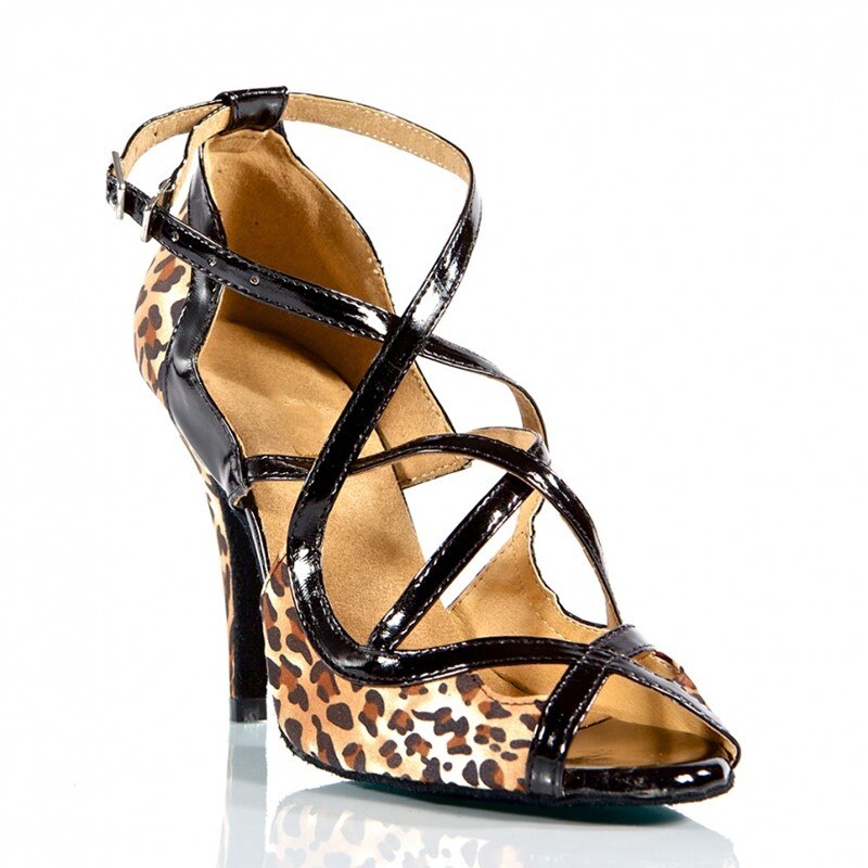Chaussures danse coloris léopard - Talons de 6 à 9 cm