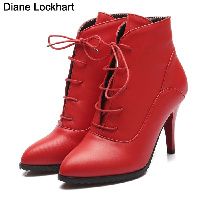 Bottines danse fermées Lilie rouge Talons de 9cm