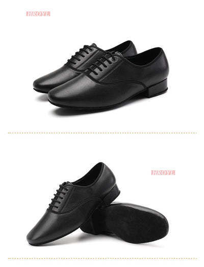 Chaussures danse hommes en cuir PU  coloris noir