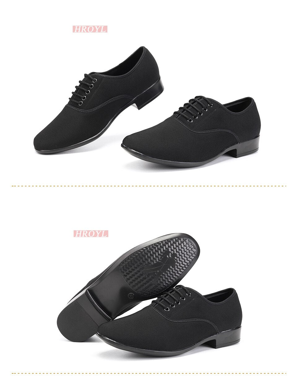 Chaussures danse hommes en PU coloris noir