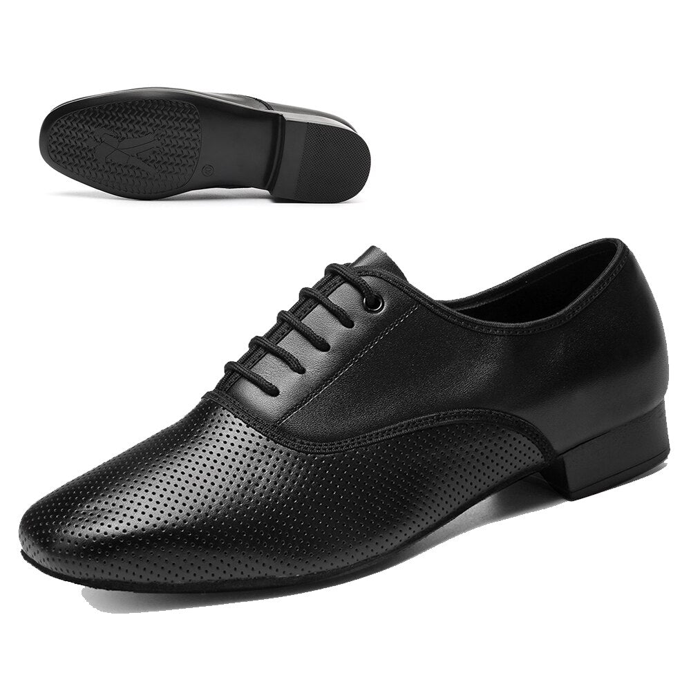 Chaussures danse hommes en cuir fantaisie coloris noir