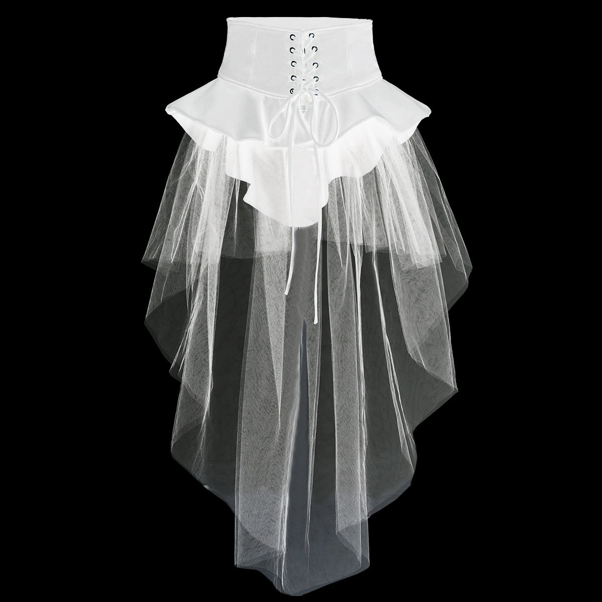 Ceinture corset avec jupe tulle coloris noir ou blanc