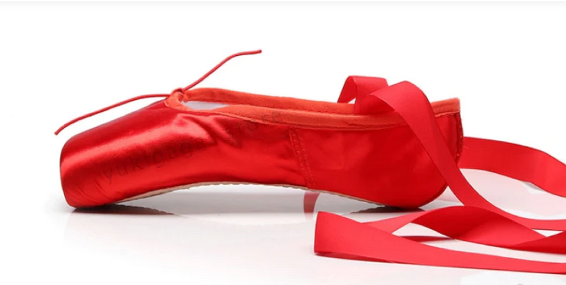 Chaussons Pointes satin rouge avec ou sans protections