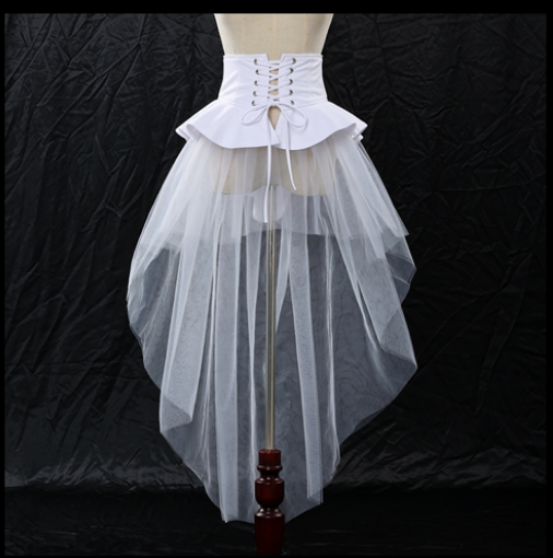 Ceinture corset avec jupe tulle coloris noir ou blanc