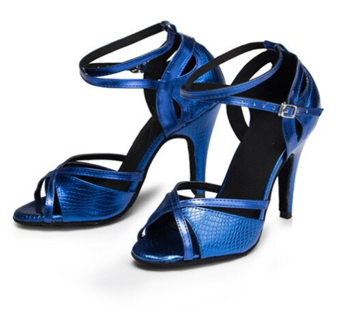 Chaussures de danse pour femme - coloris bleu - Talons personnalisables: hauteurs disponibles: 6/7.5/8.5/9/10cm - Dance Store