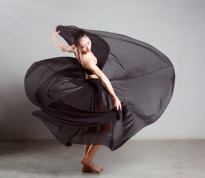 Jupe longue et ample en mousseline de soie transparente - 9 couleurs disponibles pour adulte - Dance Store