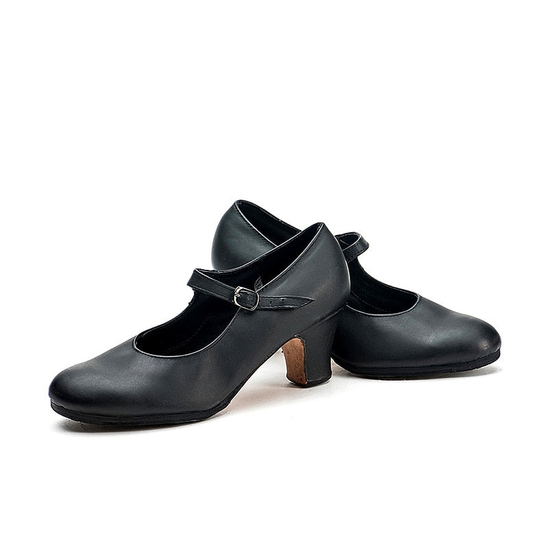 Chaussures de danse fermées Flamenco Caractère Sansha Talons de 6 cm