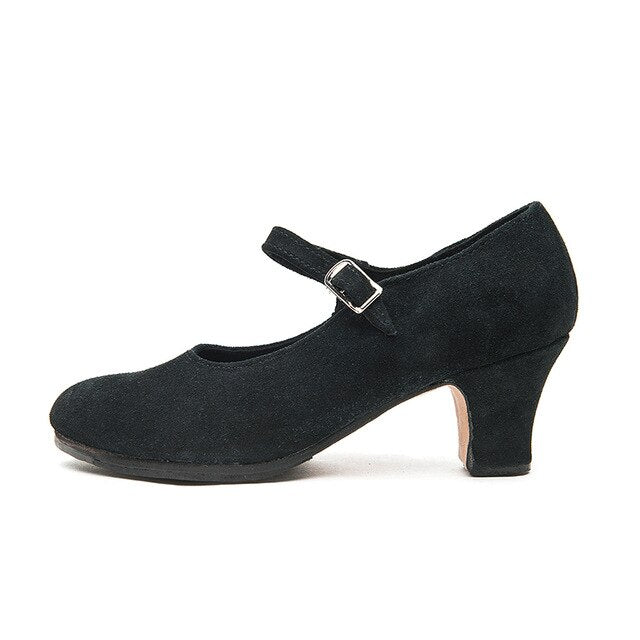 Chaussures de danse fermées Flamenco Caractère Sansha Talons de 6 cm