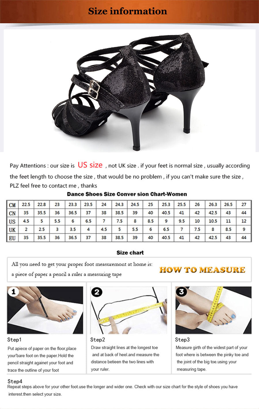 Chaussures de danse pour femme - coloris: noir - Hauteur de talons 8.5cm - Dance Store