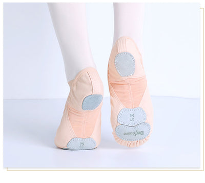 Chaussons de danse Classique demi pointes en coton stretch avec élastiques cousus aux chaussons pour adultes 2 coloris au choix: beige clair ou beige foncé - Dance Store
