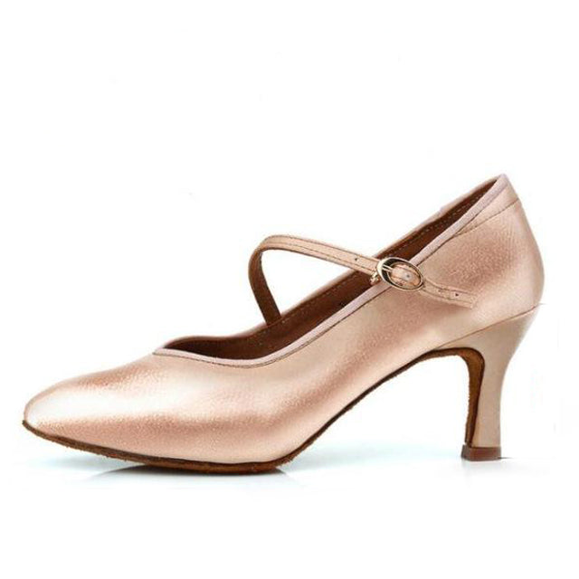 Chaussures de danse fermées Elisabeth beige Talons de 5.5 à 7.5 cm