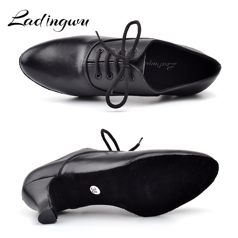 Chaussures Bottines Boots de danse en cuir pour femmes- avec bout pointu - coloris noir talons personnalisables au choix: de 5-6-7cm - Dance Store
