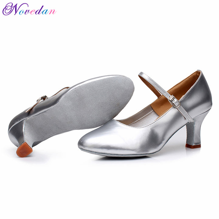 Chaussures de danse pour femme - en cuir vernis - 4 coloris au choix: rouge, argent, noir, doré - Talons personnalisables hauteurs disponibles 5 ou 7cm - Dance Store