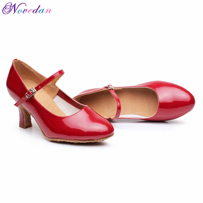Chaussures de danse pour femme - en cuir vernis - 4 coloris au choix: rouge, argent, noir, doré - Talons personnalisables hauteurs disponibles 5 ou 7cm - Dance Store