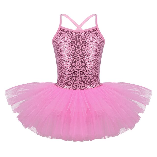 Costume Tutu Ballet à paillettes pour enfants de 2 à 8 ans 3 coloris au choix bleu/rose/blanc - Dance Store