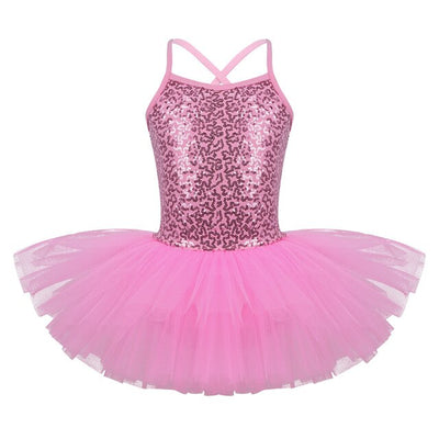 Costume Tutu Ballet à paillettes pour enfants de 2 à 8 ans 3 coloris au choix bleu/rose/blanc - Dance Store