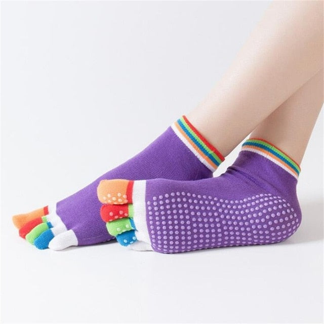 Socquettes orteils multicolores ou couleur unie
