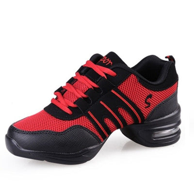 Baskets Sneakers Jazz Hip Hop Fitness pour enfant & adulte 2 coloris au choix: violet & noir, rouge & noir - Dance Store