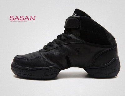 Baskets Sneakers montantes en cuir avec talons de 4 à 5cm selon modèles Jazz Hip-Hop Fitness pour adulte 3 coloris au choix: noir, noir et or, blanc - Dance Store