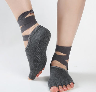 1 Paire Socquettes Chaussons bandage 5 doigts séparés - en coton spécial Yoga & Danse pour adulte - 8 coloris au choix - Dance Store