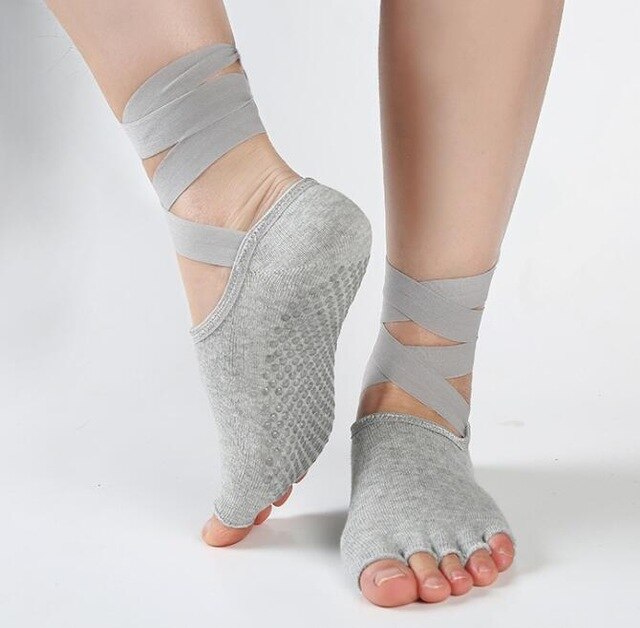 1 Paire Socquettes Chaussons bandage 5 doigts séparés - en coton spécial Yoga & Danse pour adulte - 8 coloris au choix - Dance Store