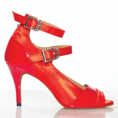 Chaussures de danse pour femme - coloris rouge - Hauteur de talons: 8,5cm - Dance Store
