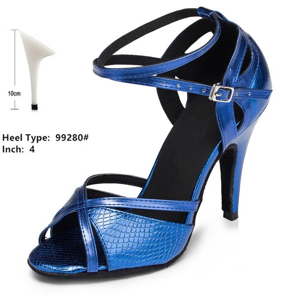 Chaussures de danse pour femme - coloris bleu - Talons personnalisables: hauteurs disponibles: 6/7.5/8.5/9/10cm - Dance Store