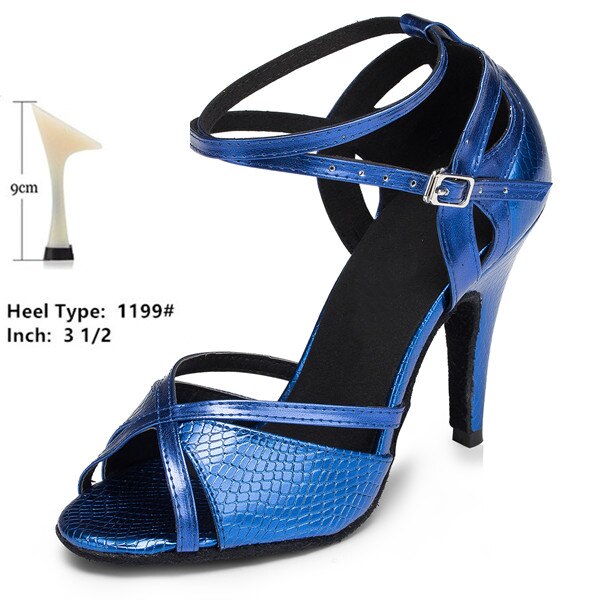 Chaussures de danse pour femme - coloris bleu - Talons personnalisables: hauteurs disponibles: 6/7.5/8.5/9/10cm - Dance Store