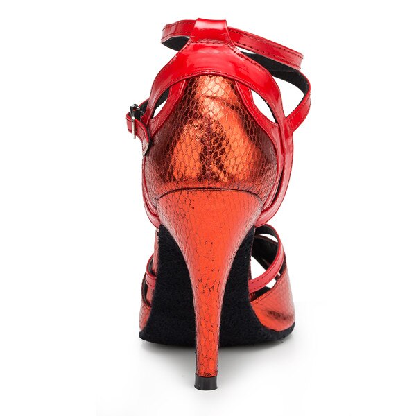 Chaussures de danse pour femme - coloris rouge - Talons personnalisables: hauteurs disponibles: 6/7.5/8.5/9/10cm - Dance Store