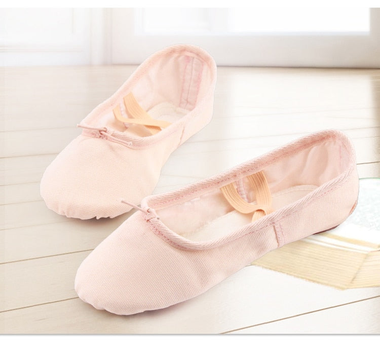 Chaussons demi-pointes toile bi-semelle