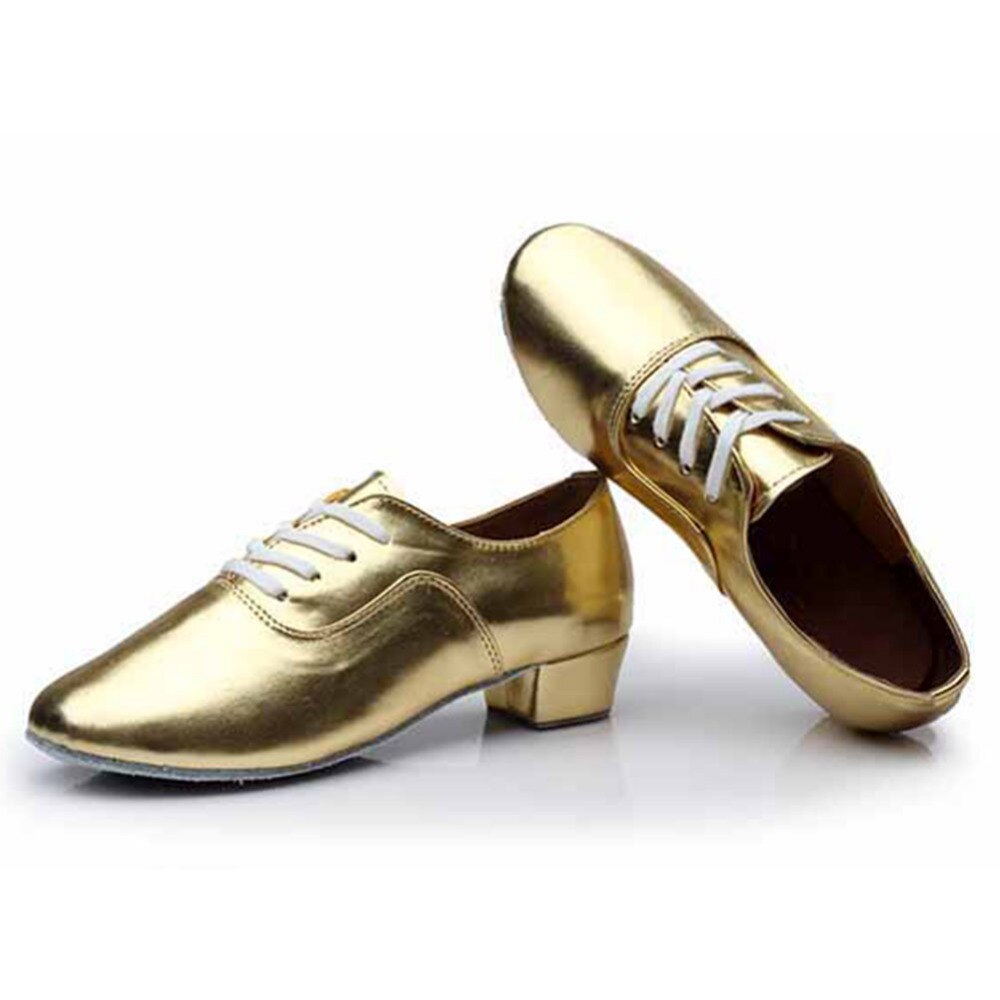 Chaussures de danse à talons homme coloris or