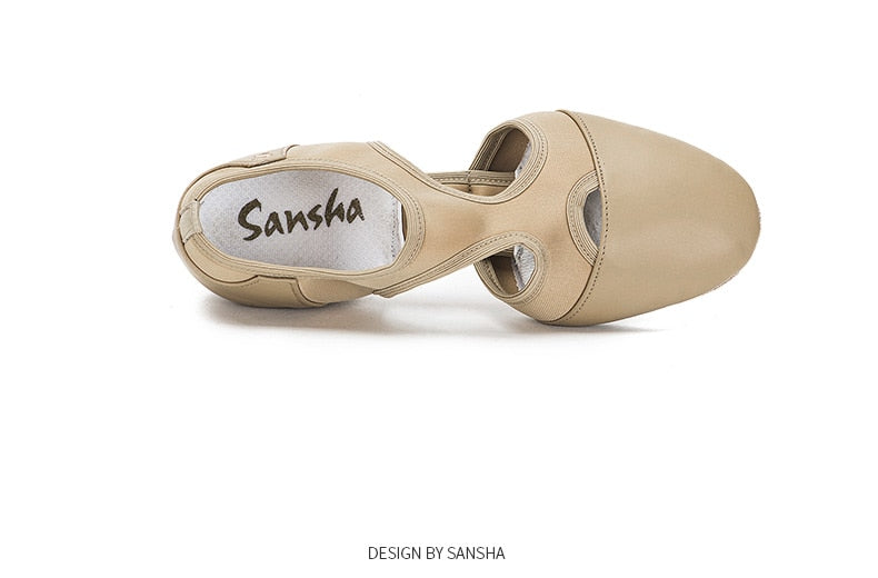Chaussons Sneakers en cuir Sansha à talons