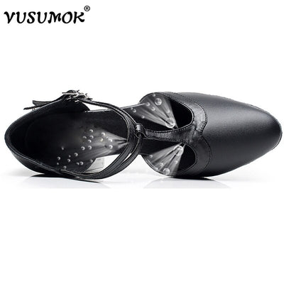 Chaussures de danse fermées en cuir - Talons de 5 à 8.5 cm