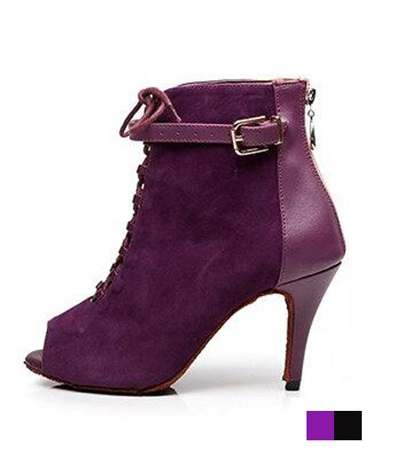 Chaussures bottines coloris noir ou violet -Talons de 7.5 à 10cm