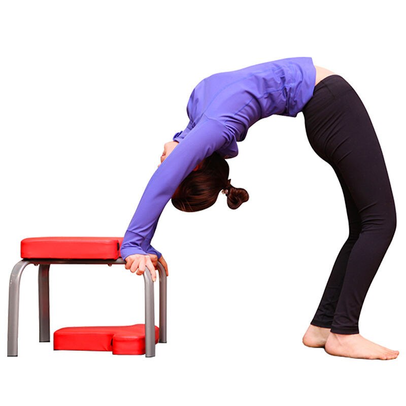 Tabouret d'inversion Yoga 42x43x30cm noir ou rouge