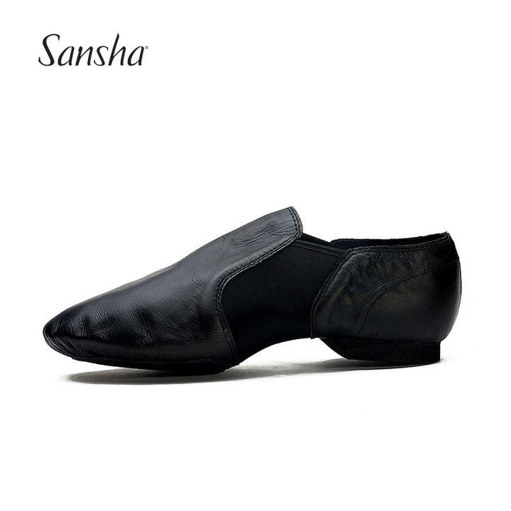 Chaussons Sneakers Slip-on cuir Sansha coloris noir ou chair