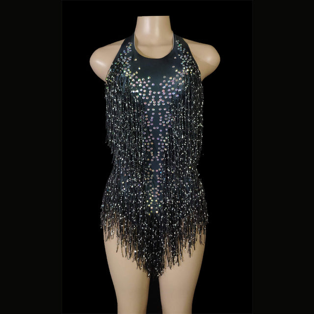 Body Strass avec Franges Joséphine XS au XL