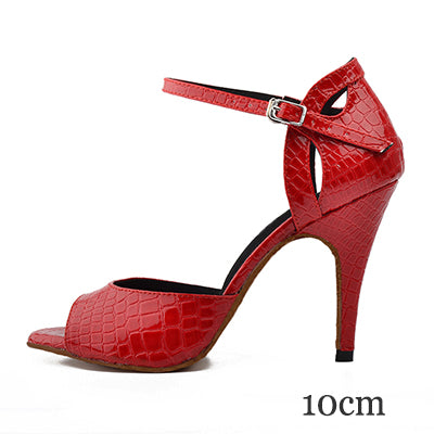 Chaussures de danse pour femme - 2 coloris au choix: noir ou rouge - Talons personnalisables: hauteurs disponibles de 6 à 10cm - Dance Store
