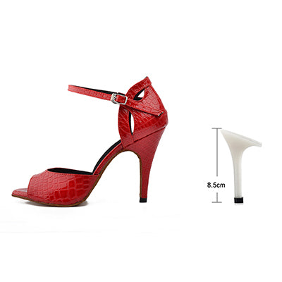 Chaussures de danse pour femme - 2 coloris au choix: noir ou rouge - Talons personnalisables: hauteurs disponibles de 6 à 10cm - Dance Store