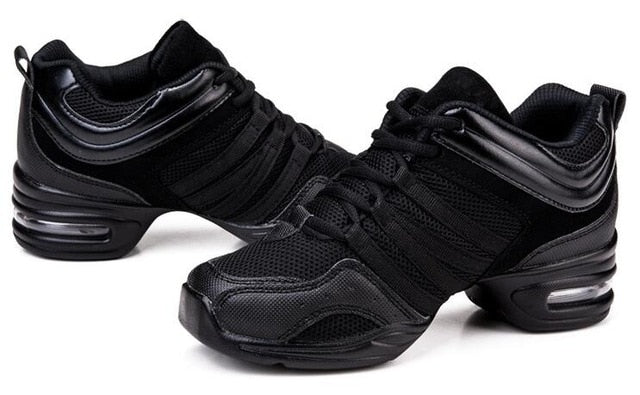 Baskets Sneakers Jazz Hip Hop Fitness avec talons pour adulte 4 coloris au choix: noir, noir et or, noir et rouge, blanc - Dance Store