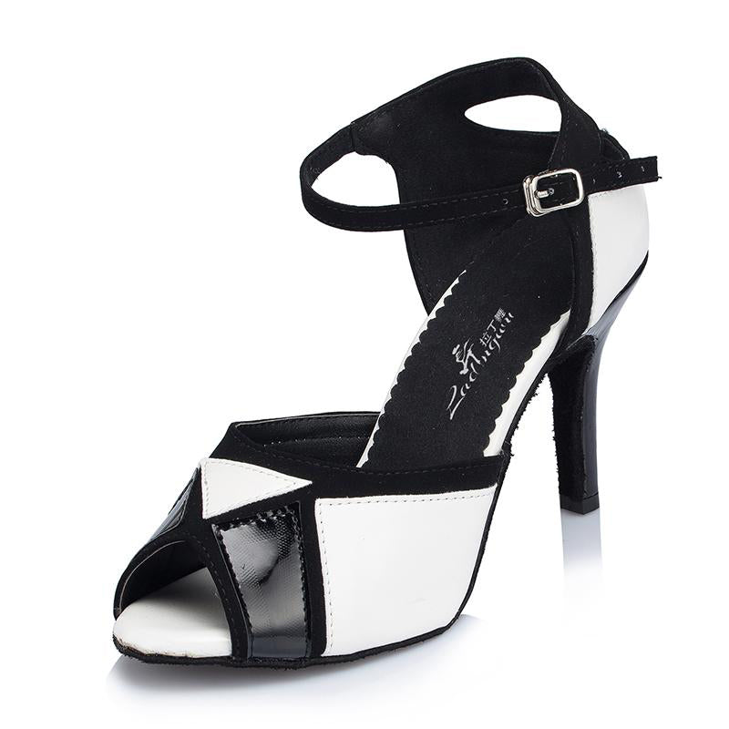 Chaussures de danse couleur noir et blanc - Talons de 6 à 10cm