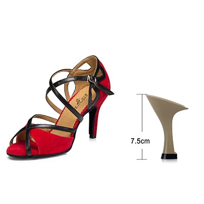 Chaussures de danse pour femme - 2 coloris au choix: noir ou rouge & noir - Talons personnalisables: hauteurs disponibles de 6 à 10cm - Dance Store