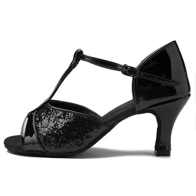 Chaussures de danse pour femme - 5 coloris au choix: noir, or, argent, rose, marron clair - Talons personnalisables: hauteurs disponibles 5 ou 7cm - Dance Store