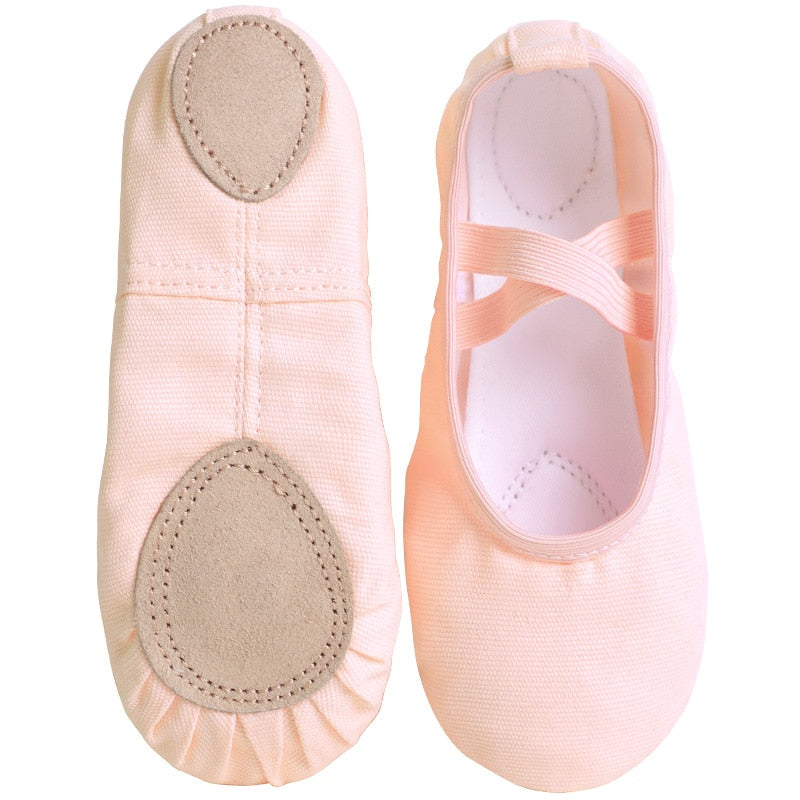 Chaussons de danse Classique demi pointes en coton avec élastiques cousus aux chaussons pour enfants et adultes 6 coloris au choix - Dance Store