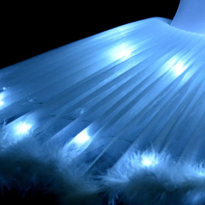 Robe Tutu bretelles blanc avec lumières LED pour enfant 120cm